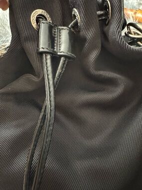 Gucci Vintage Bamboo Handle 2-Way Drawstring Bucket Bag - Black